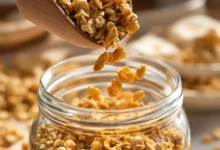 Granola croustillant maison flocons, noix et miel