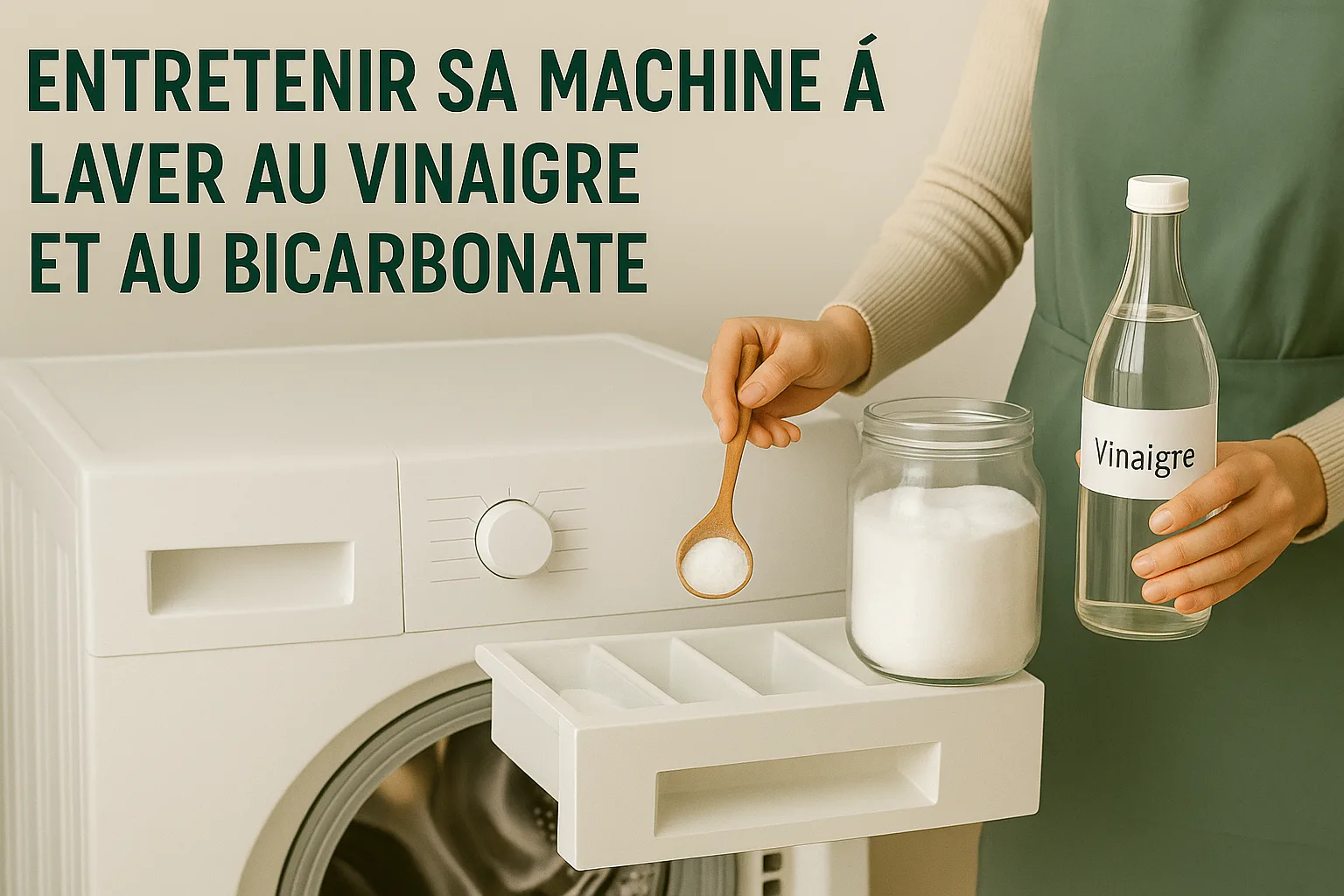 entretenir sa machine à laver au vinaigre et au bicarbonate